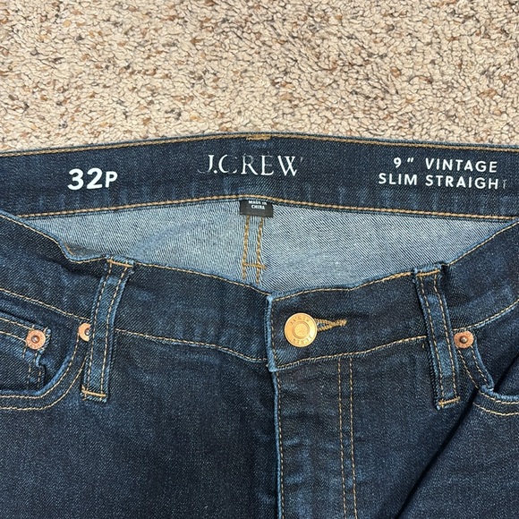 J. Crew 9 inch Vintage Slim Straight Jeans (Petite) - Picture 2 of 4